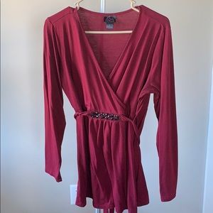 Maternity blouse with tie